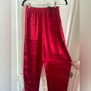 Low rise satin pants